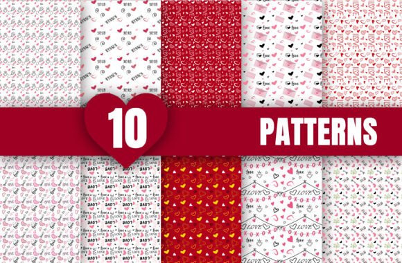 10 Cute Valentine’s Day Patterns: Graphics & Patterns for Handmade Creators