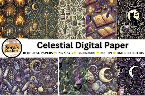 10 Enchanting Celestial Seamless Pattern for Local Business Branding