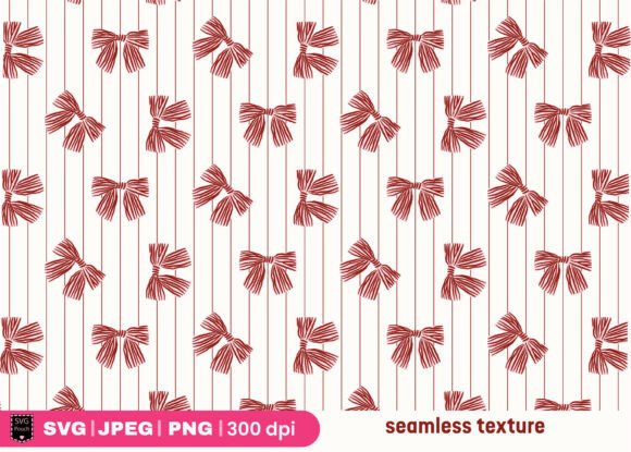 Coquette Bow Pattern PNG SVG for Branding and Marketing Graphics