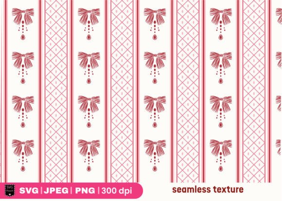 Coquette Bow Retro Pattern SVG for Branding and Marketing