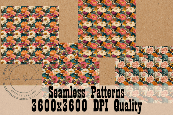 Fancy Floral Seamless Patterns for Graphic Design