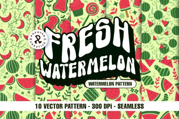 Fresh Watermelon Patterns – Playful Graphics for Local Branding