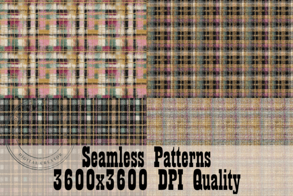 Funky Fabric Plaid Seamless Patterns: Graphics & Patterns for Real Publishing