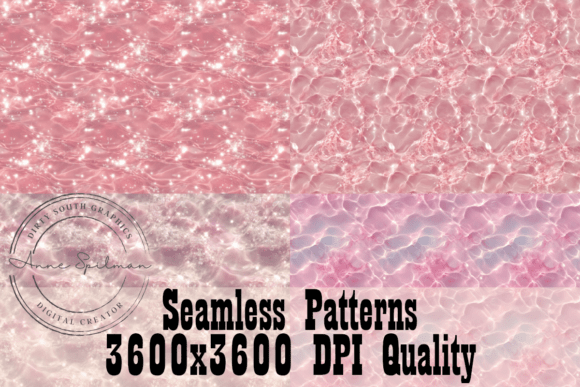 Pink Waters Seamless Patterns: Graphics & Patterns for Real Crafting