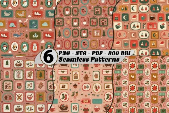 Scandinavian Folk Art Seamless Patterns: Graphics & Patterns