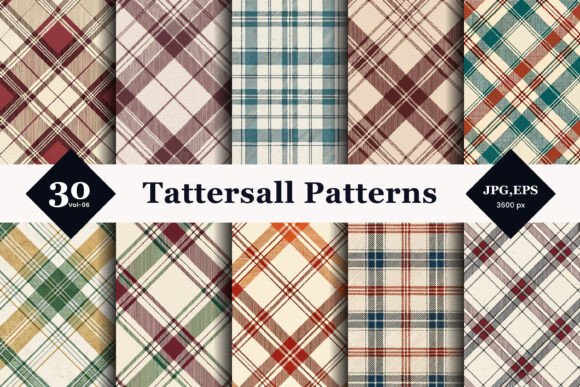 Tattersall Style Seamless Patterns 06 Graphics