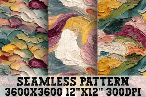 Thick Brush Strokes Seamless Patterns for Branding and Marketing
