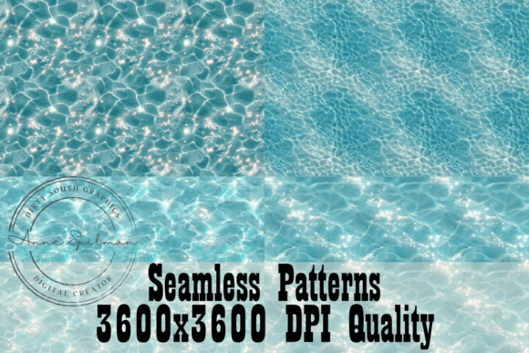 Turquoise Waters Seamless Patterns: Graphics & Patterns for Handmade Brands