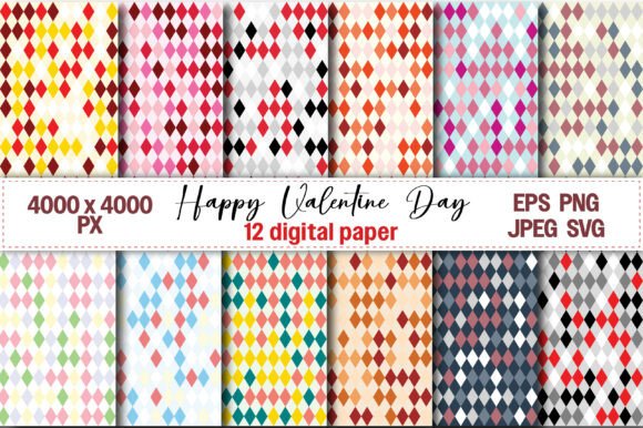 Valentine Harlequin Diamond Background for Graphics and Patterns