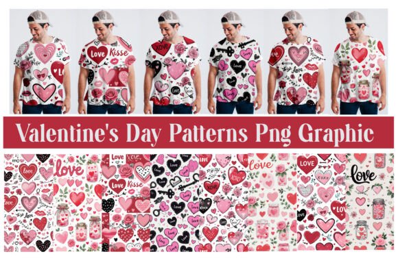 Valentine's Day Patterns Png for Branding and Design
