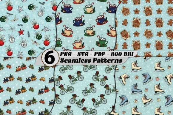 Whimsical Winter Patterns SVG Bundle: Graphics & Patterns